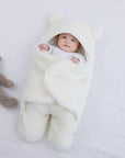 Cozy Baby Blanket for Newborns Soft Breathable Warm with Bear Ears 3