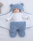 Cozy Baby Blanket for Newborns Soft Breathable Warm with Bear Ears 2