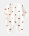 Soft Baby Romper for Newborns Spring Autumn Cute Bear Design 4