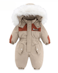 Warm Baby Overall for Toddlers Waterproof with Hood Winter Lightweight 10