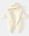Cozy Baby Overall for Unisex Thickly Padded Winter Bear Design 6