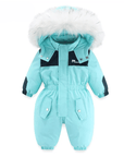 Warm Baby Overall for Toddlers Waterproof with Hood Winter Lightweight 2