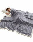 Kuschelige Decke für Unisex aus Mikrofaser und Lammwolle Winter wasserabweisend 11