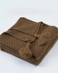 Cozy Wool Blanket for Unisex Scandinavian Design with Tassels 9
