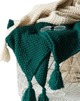 Cozy Wool Blanket for Unisex Scandinavian Design with Tassels 1