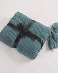 Cozy Wool Blanket for Unisex Scandinavian Design with Tassels 10