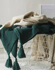 Cozy Wool Blanket for Unisex Scandinavian Design with Tassels 2