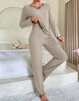 Elegant Cotton Pajama Set for Women Comfortable with Ruffles Relaxed Nights 8