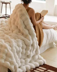 Soft Faux Fur Blanket for Unisex Portable Cozy Versatile 1