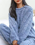 Cozy Fleece Pajama Set for Women Soft Breathable Relaxed Nights 1