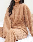 Cozy Fleece Pajama Set for Women Soft Breathable Relaxed Nights 7