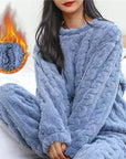 Cozy Fleece Pajama Set for Women Soft Breathable Relaxed Nights 3
