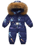Warm Winter Overall for Kids waterproof with Hood elastic Waist 2