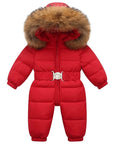 Warm Winter Overall for Kids waterproof with Hood elastic Waist 7