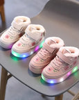 Vibrant LED Sneakers for Kids Comfortable Breathable Autumn Velcro 6