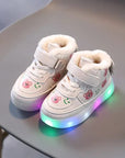 Vibrant LED Sneakers for Kids Comfortable Breathable Autumn Velcro 3