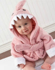 Soft Hooded Bathrobe for Kids Cotton Cute Animal Design 3
