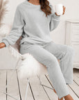 Cozy Fleece Pajama Set for Women Long Sleeve Soft Winter 8