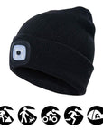 Warm LED Beanie for Unisex Rechargeable Outdoor Winter 4