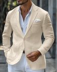 Primadon Anzüge & Blazer Beige / S Leon | Eleganter Leinenblazer für Herren Sommer