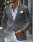 Primadon Anzüge & Blazer Grau / S Leon | Eleganter Leinenblazer für Herren Sommer