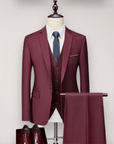 Primadon Anzüge Burgunder / S Adrian | Eleganter Herrenanzug für Hochzeit Slim Fit