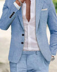 Primadon Anzüge Hellblau / S Declan | Eleganter Slim-Fit Anzug für Herren Hochzeit