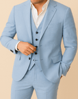Primadon Anzüge Hellblau / XS Matteo | Eleganter Anzug für Herren Hochzeit ganzjährig