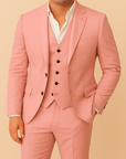 Primadon Anzüge Rosa / XS Matteo | Eleganter Anzug für Herren Hochzeit ganzjährig