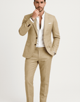 Primadon Anzüge S / Beige Hannes | Eleganter Herrenanzug aus Leinen schmal geschnitten