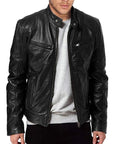 Primadon Bikerjacken Leon | Elegante Bikerjacke für Herren Premium Leder