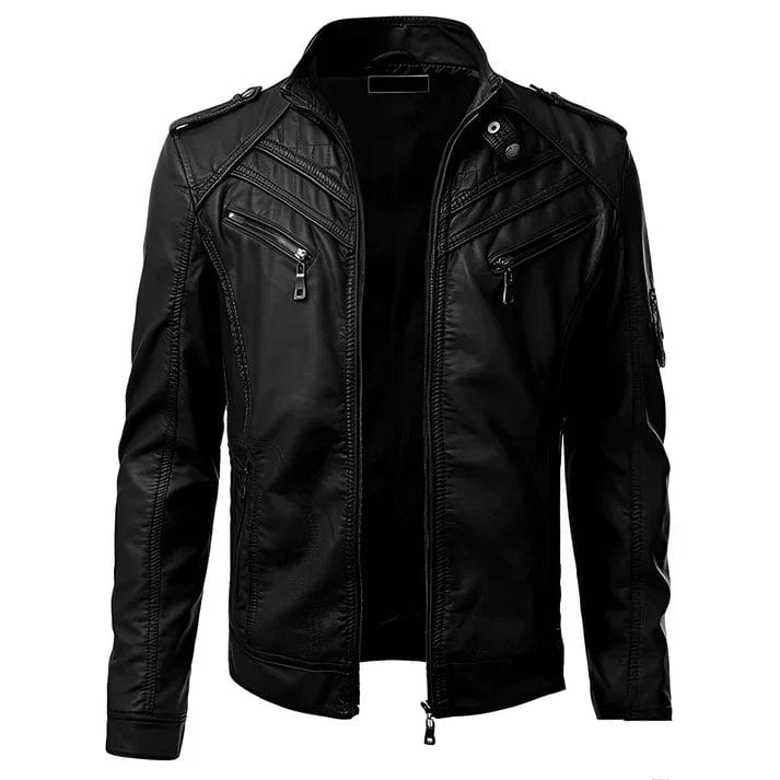 Primadon Bikerjacken Schwarz / S Adrian | Stilvolle Bikerjacke für Herren mit Taschen