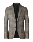 Primadon Blazer Khaki / M Leon | Eleganter Slim Fit Blazer für Herren Events