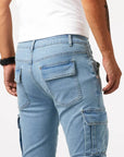 Primadon Cargo-Hosen Pablo | Lässige Cargo-Hose für Herren Slim Fit Denim
