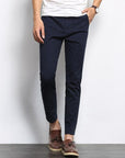 Primadon Chinos Blau / S Alessio | Elegante Chinohose Herren Slim Fit Stretch