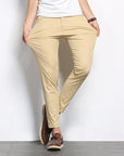 Primadon Chinos Khaki / S Alessio | Elegante Chinohose Herren Slim Fit Stretch
