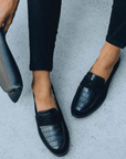 Primadon Damen Abend Schuhe Schwarz / 35 Sola | elegante Loafers für Damen abends
