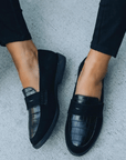 Primadon Damen Abend Schuhe Sola | elegante Loafers für Damen abends