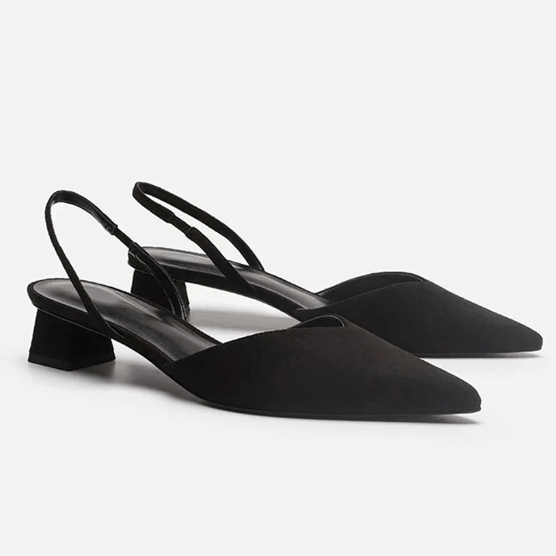 Primadon Damen Sandalen Schwarz / 34 Elara | leichte Slingback-Sandalen für Damen flach