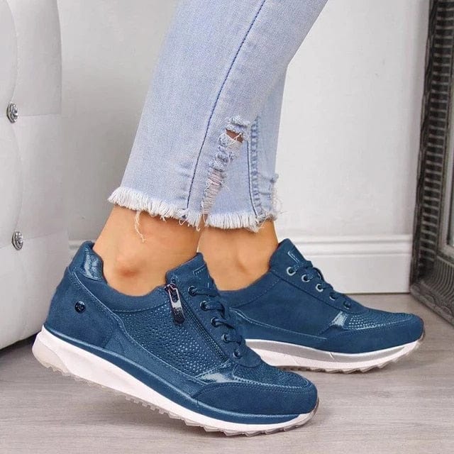 Primadon Damen Schuhe Blau / 2.5 Frieda | Bequeme Sneaker für Damen mit Fußgewölbeunterstützung
