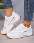 Primadon Damen Wanderschuhe Weiß / 36 Lina | atmungsaktive Walkingschuhe für Damen bequem