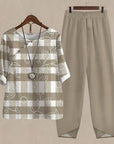 Primadon Damenbekleidung Khaki / S Mira | luftiges Zweiteiler-Set für Damen Sommer