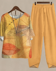 Primadon Damenbekleidung Orange / S Mira | luftiges Zweiteiler-Set für Damen Sommer