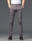 Primadon Damenhosen Grau / 30 Carl | Elegante Stoffhose für Herren leicht atmungsaktiv