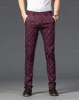 Primadon Damenhosen Rot / 30 Carl | Elegante Stoffhose für Herren leicht atmungsaktiv