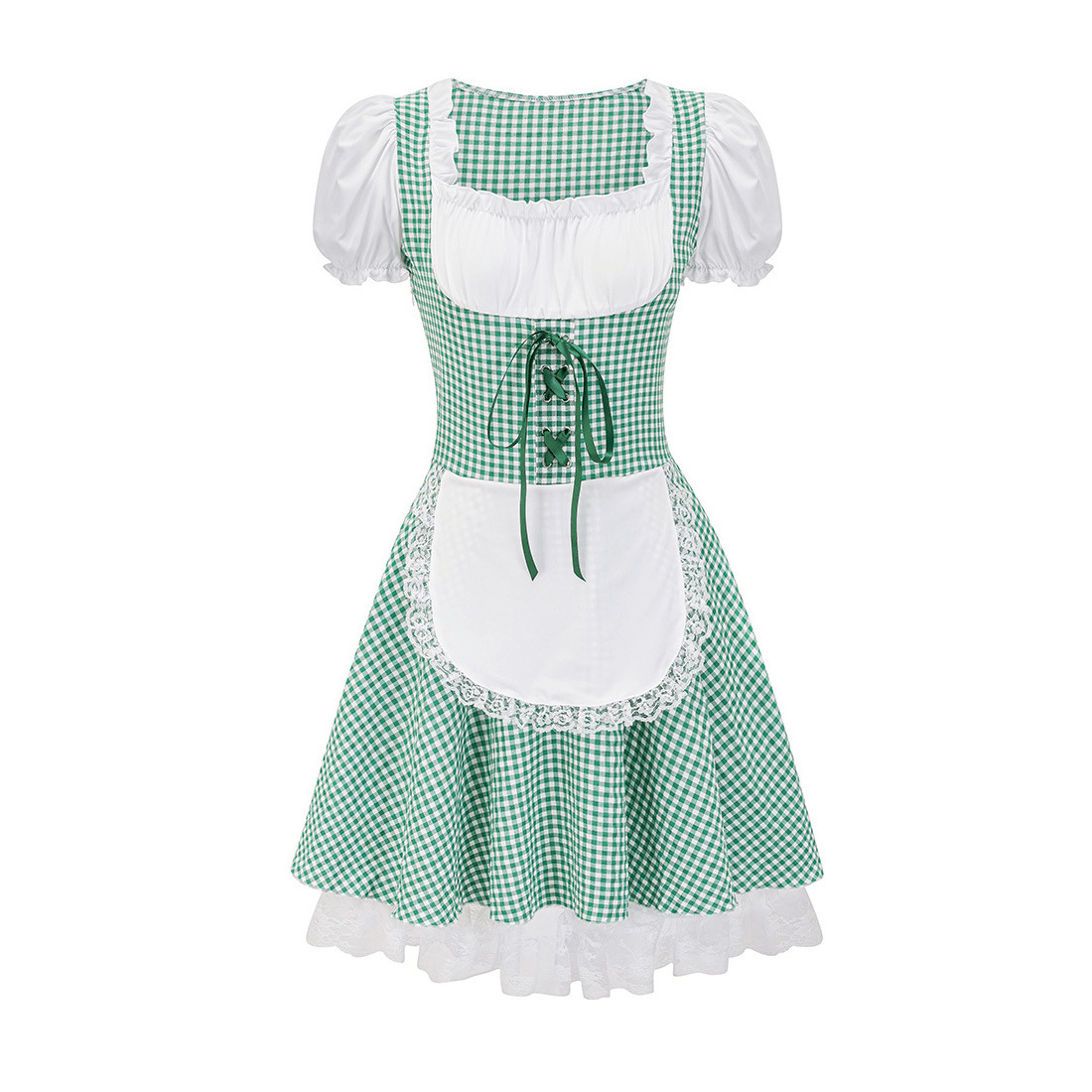 Primadon Damenkleider Grün / S Clara | Elegantes Schulterfreies Dirndl für Damen Oktoberfest