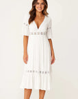Primadon Damenkleider Maëlle luftiges Midikleid für Damen Baumwolle