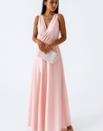 Primadon Damenkleider Rosa / S Delphine schmeichelhaftes Wickelkleid für Damen Baumwolle