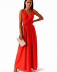 Primadon Damenkleider Rot / S Delphine schmeichelhaftes Wickelkleid für Damen Baumwolle