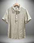 Primadon Freizehemden Beige / S Jacob | Atmungsaktives Leinenhemd für Herren Sommer